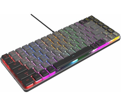 Клавиатура OKLICK Клавиатура K615X, проводная, USB, механическая, серый/серебристый [1934413]