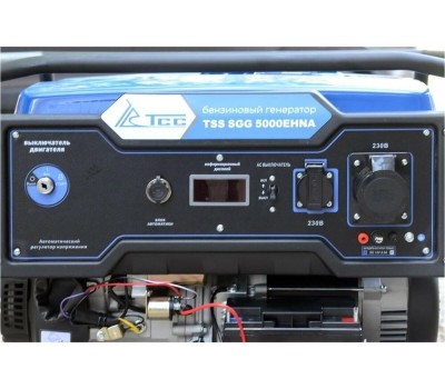 Генератор ТСС Бензиновый генератор SGG 5000EHNA, 220/12 В, 5.5кВт, на колёсах с АКБ [160008]
