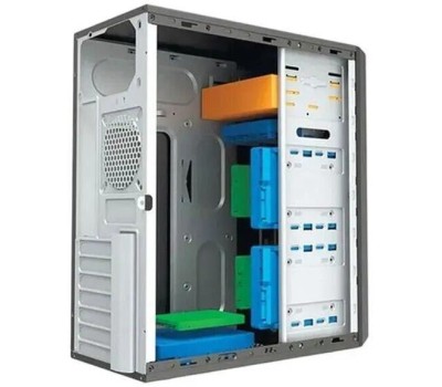 FOXLINE Корпус ATX FL-302-FZ450, Midi-Tower, 450Вт, черный