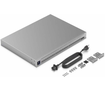 Коммутатор UBIQUITI Коммутатор USW-Pro-Max-24-PoE 24-port, Layer 3 Etherlighting™ switch with 16х1G RJ45, 8x2.5G, 2х10G SFP+ output 400W
