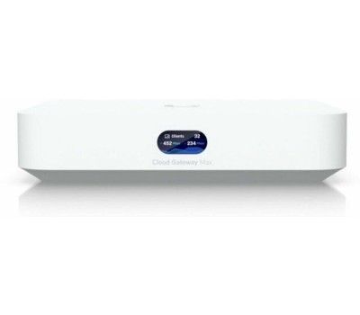 Маршрутизатор Ubiquiti UniFi Cloud Gateway Max 512GB Маршрутизатор 4 ядра (1,5 ГГц), 4х 2.5G RJ45, 1х 2.5G RJ45, SSD 512 ГБ