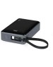 TTEC Внешний аккумулятор ReCharger LCD 20000mAh PD 65W Powerbank USB-C&USB-A со встроенным кабелем USB-C. Цвет: серый