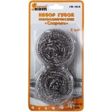 хоз. Принадлежности РЫЖИЙ КОТ SM-01/2 набор губок металлических (блистер) 2шт (1739)
