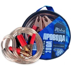 Провода пусковые ZEBRA 300А с прозрачной изоляцией, в сумке, 2.2 м 47790