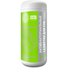 CACTUS CS-ASHCL100 для рук антибактериальные (100лист.) спиртовые