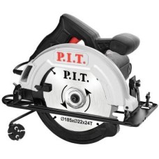 Пила циркулярная электрическая P.I.T. Пила циркулярная электрич. PKS185-C4 (1200Вт, 5500об/мин, диск 185х20мм, пропил 47/61мм, 45°)