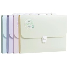 DELI Папка-портфель Colorful EF612 7 отдел. A4 полипропилен ассорти