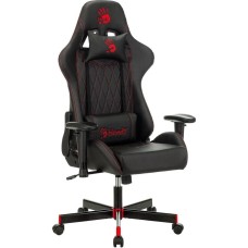 Кресло компьютерное игровое A4TECH Кресло игровое Bloody GC-800, на колесиках, эко.кожа, черный/красный