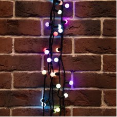 NEON-NIGHT Гирлянда светодиодная Мультишарики Ø17,5мм 10м 100 LED RGB черный ПВХ IP65 медленная смена цвета 230В нужен блок 303-500