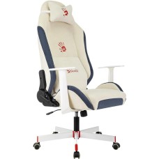 Кресло компьютерное игровое A4TECH Кресло игровое Bloody GC-840, на колесиках, эко.кожа, 1шт. в комплекте черный/красный