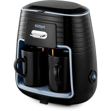 Кофеварка KITFORT Кофеварка КТ-7447, капельная, черный / голубой