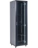 REXANT Шкаф коммутационный (04-1866-212) напольный 18U 600x600мм пер.дв.стекл 2 бок.пан. металл направл.под винты 800кг черный 46кг 230град. 987мм IP20 сталь
