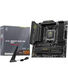 Материнская плата MSI Материнская плата MAG B850M MORTAR WIFI B850, AM5, 4*DDR5, 1*PCIEx16, 1*PCIEx4, 3*M.2, 3*TypeC, 3*USB3.2Gen2, 6*USB3.2Gen1, 4*USB2.0, 4*SATA3.0, 5G, HDMI, M-ATX, RTL
