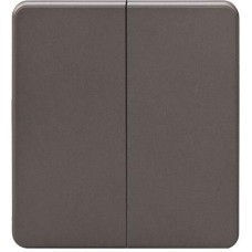 KRANZ Выключатель ROUND 2 кл 10А с/у титан