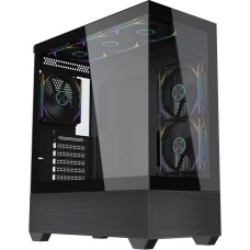 Корпус для ПК ACCORD Корпус ATX ACC-EL1B TG, Midi-Tower, без БП, черный