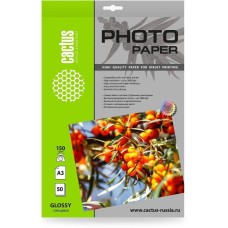 CACTUS Фотобумага CS-GA315050 A3/150г/м2/50л./белый глянцевое для струйной печати
