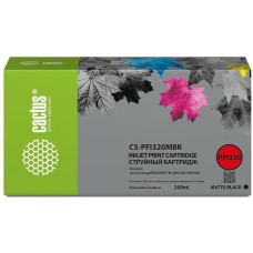 CACTUS Картридж струйный CS-PFI320MBK PFI-320 MBK черный матовый (300мл) для Canon imagePROGRAF TM-200/TM-200 MFP L24ei/TM-205/TM-300 с чипом