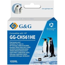 Картридж струйный G&G Картридж струйный GG-CH561HE 122 черный (18мл) для HP DJ 1050A/2050A/3000