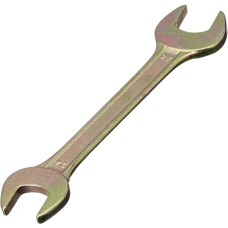 СИБРТЕХ Ключ рожковый, 24 х 27 мм, желтый цинк 14314