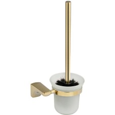 ТИТАН - Ёрш для унитаза, со стеклянной колбой, с креплением к стене, цвет ЗОЛОТО. 77162-G