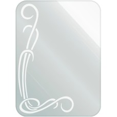 САНАКС - Зеркало с матированным рисунком, 510 х 680 мм с овальными углами 45606