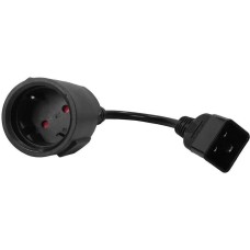 LANMASTER Шнур питания LAN-PPS/20-0.2-BK C20-Schuko проводник.:3x1.5мм2 0.2м черный