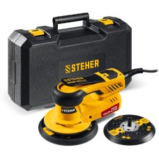 STEHER BOS-50 Duo, d125 / d150 мм, 5.0 мм, 350 Вт, бесщеточная орбитально-шлифовальная машина, кейс (BOS-50)