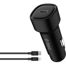 TTEC Автомобильное зарядное устройство SmartCharger PD USB-C 30W Car Fast Charger с кабелем USB-C - Lightning. Цвет: черный