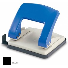KW-TRIO Дырокол Stylish Medium 09660GR/BLCK макс.:20лист. металл черный отв.:2 с линейкой