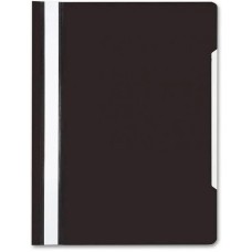БЮРОКРАТ Папка-скоросшиватель -PS20BLCK A4 прозрач.верх.лист пластик черный 0.12/0.16