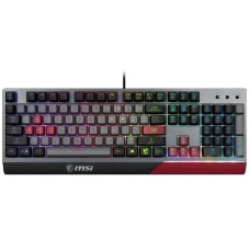 Клавиатура MSI Клавиатура GK30 Infrared черный/красный USB Multimedia for gamer LED (подставка для запястий) (S11-04RUF01-CLA) кабель 1.8м