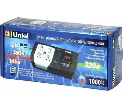 Стабилизатор UNIEL (09622) U-ARS-1000/1 серия Standard - Expert 1000 ВА