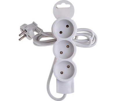 Удлинитель DUWI 32002 1 3 гн. х 3,0 м - белый