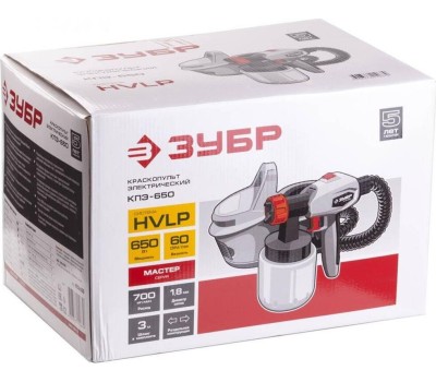 Краскопульт ЗУБР КПЭ-650 Краскопульт электрический, компрессорный
