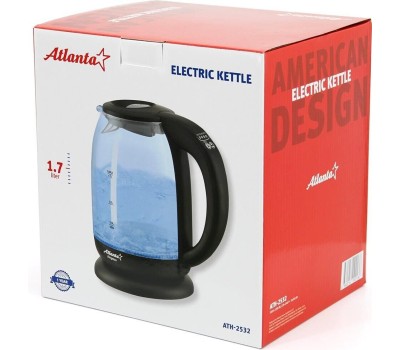 Чайник ATLANTA ATH-2532 стекло черный