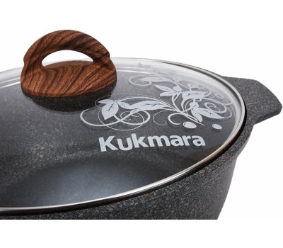 Жаровня КУКМОР жго41а а/пр литая 4,0л стекл/кр Granit ultra original