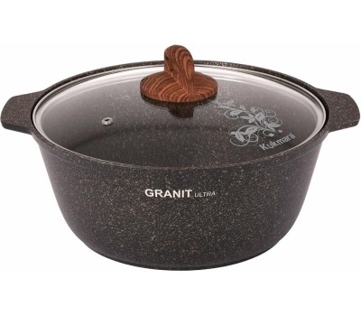 Жаровня КУКМОР жго41а а/пр литая 4,0л стекл/кр Granit ultra original