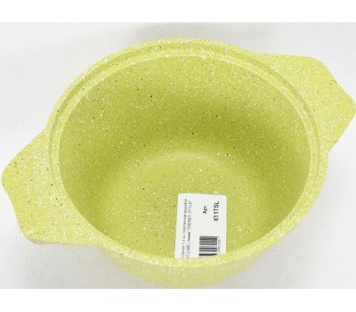 Кастрюля KUKMARA к11tsl а/пр литая 1,0л стекл/кр Trendy style lime