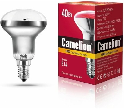 Лампа CAMELION (8977) 40/R50/E14 - зеркальная