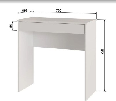 Стол письменный МЕБЕЛЬ-КОМПЛЕКС Найс Стол письменный исп.1 Белый РЕ/Белый РЕ