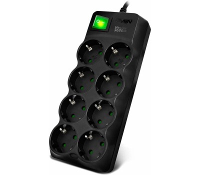 Сетевой фильтр SVEN SF-08E-16 - 8 роз х 5,0 м черный