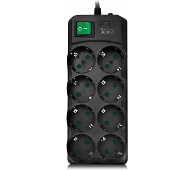 Сетевой фильтр SVEN SF-08E-16 - 8 роз х 5,0 м черный