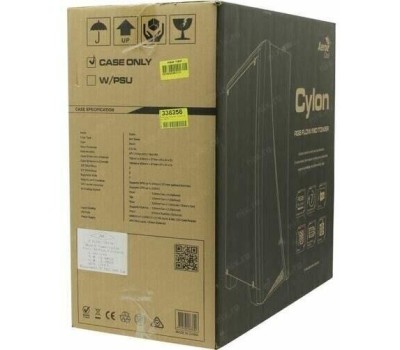 Корпус для ПК AEROCOOL Корпус ATX Cylon, Midi-Tower, без БП, черный [cylon bk]