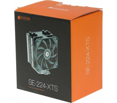 ID-COOLING Кулер SE-224-XTS BLACK LGA1700/1200/115X/AM5/AM4 (10шт/кор, TDP 220W, PWM, 4 тепл.трубки прямого контакта, FAN 120mm) RET