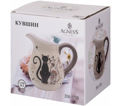 Кувшин AGNESS 358-1739 ПАРИЖСКИЕ КОТЫ 1150мл