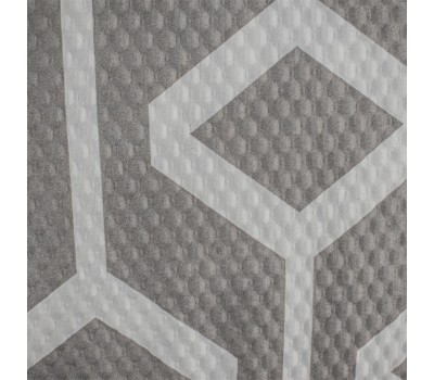 Штора для ванной САНАКС 05-06 Штора с рельефным теснением, принт БЕЖЕВЫЕ РОМБЫ, в ванную комнату, без колец, полиэстер/микрофибра, 180х180 см