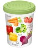 Банка HOMVER Asti Greenery с завинчивающейся крышкой 1л с декором (салатовый) 221129620/04