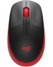 LOGITECH Мышь M190, оптическая, беспроводная, USB, черный и красный [910-005926]