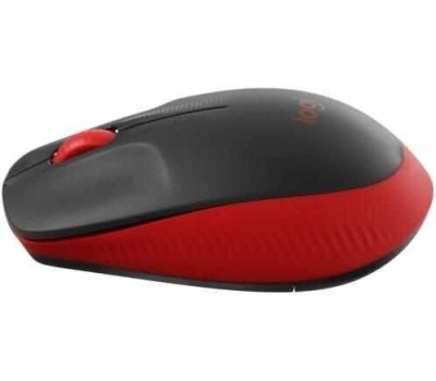 LOGITECH Мышь M190, оптическая, беспроводная, USB, черный и красный [910-005926]