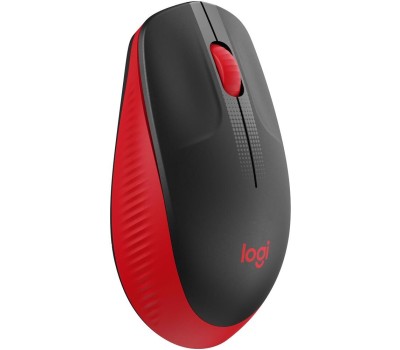 LOGITECH Мышь M190, оптическая, беспроводная, USB, черный и красный [910-005926]